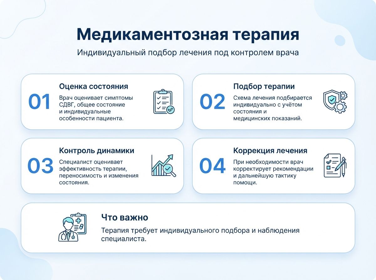 Лечение СДВГ в Дагомысе у детей и взрослыхинфографика